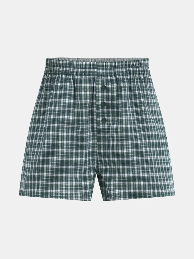 No Boundaries Cotton Boxer Shorts with Rollover Waist, Women's | Walmart (US)