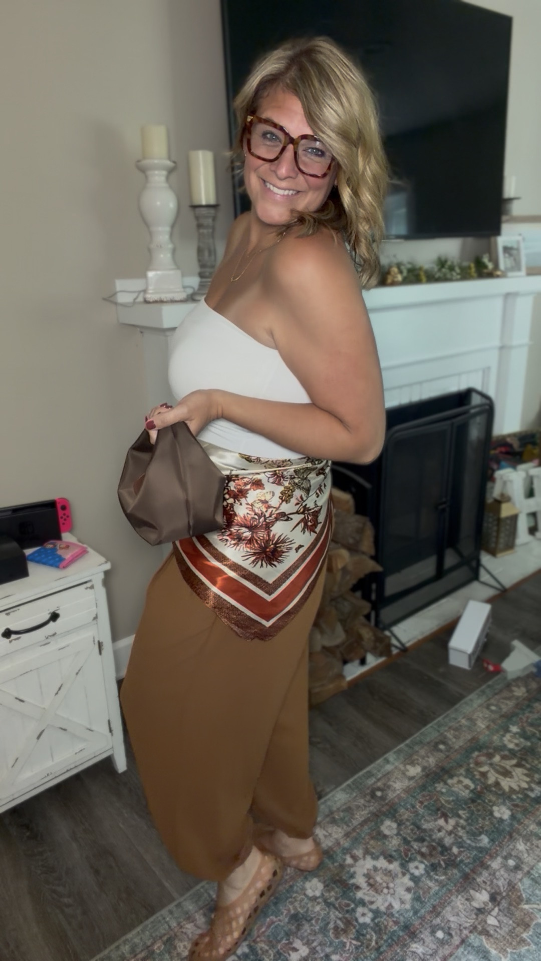 Scarf Styling Trend 🤎

Okay, I am OBSESSED with the scarf-around-the-waist trend! 😍 It instantly makes this simple outfit feel so much more fun and styled. And the best part? This scarf can also be worn as a top! 🙌🏼

Such an easy way to add a little boho flair and make an outfit feel totally different. The pants are comfy, flattering, and perfect for an easy everyday look.

Cute, comfy, and so many ways to wear it! 🤎✨ #ScarfStyling #BohoStyle #MidsizeFashion #AffordableFashion #OutfitIdeas

#LTKMidsize #LTKOver40 #LTKTall