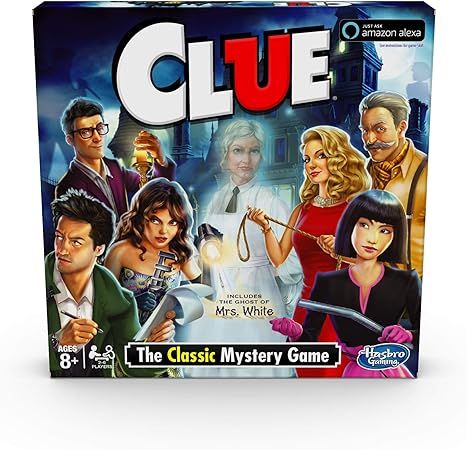 Hasbro Clue Game; Incudes The Ghost Of Mrs. White; Compatible With Alexa (Amazon Exclusive); Myst... | Amazon (US)