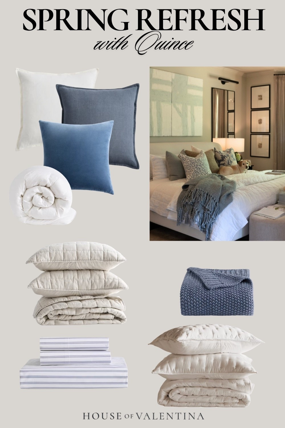 Spring is here and I’m craving a crisper, cooler, softer bed — so naturally I ran straight to @onequince because they are my absolute go-to for that high-end look without the high-end price tag. These striped cotton sheets are everything. Cool, crisp, and genuinely so soft it's almost ridiculous. Topped with their linen quilt — the one that somehow feels impossibly plush without that awful scratchy feeling — and finished with bamboo shams for that little touch of something special.

#quincepartner

#LTKSeasonal #LTKSaleAlert #LTKHome