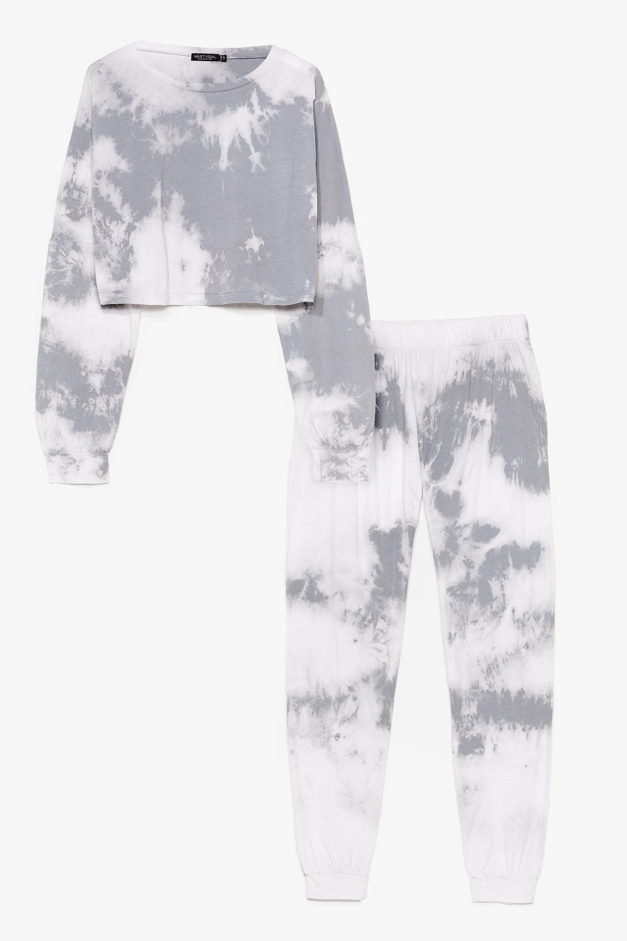Tie Dye Crop Sweatshirt and Sweatpants Set | Nasty Gal (US)