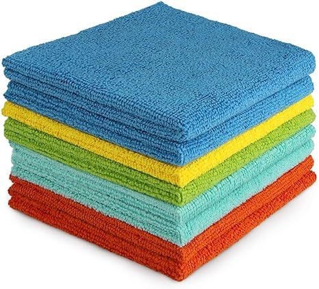 AIDEA Microfiber Cleaning Cloths-8PK, All-Purpose Softer Highly Absorbent, Lint Free - Streak Fre... | Amazon (US)
