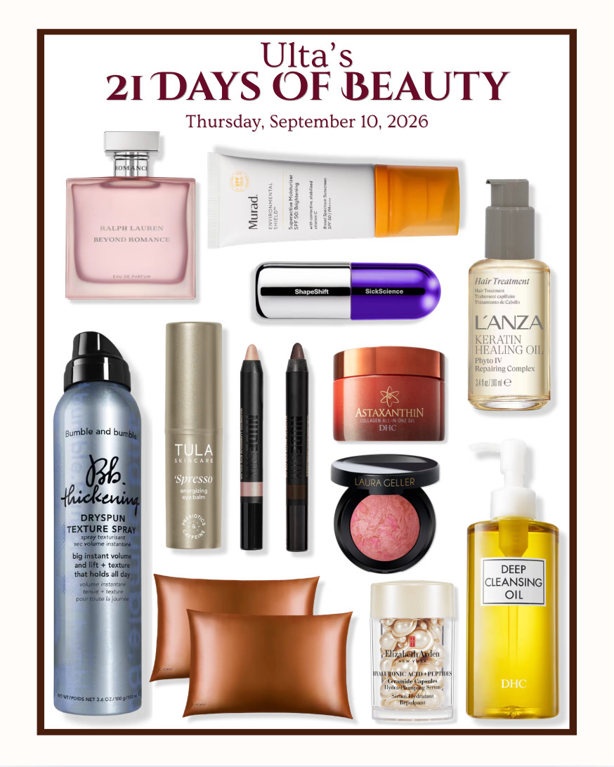 Save big during Ulta's 21 Days of Beauty event!! Stock up on your favorites or try something you've had your eye on! 

 #LTKSaleAlert #LTKBeauty