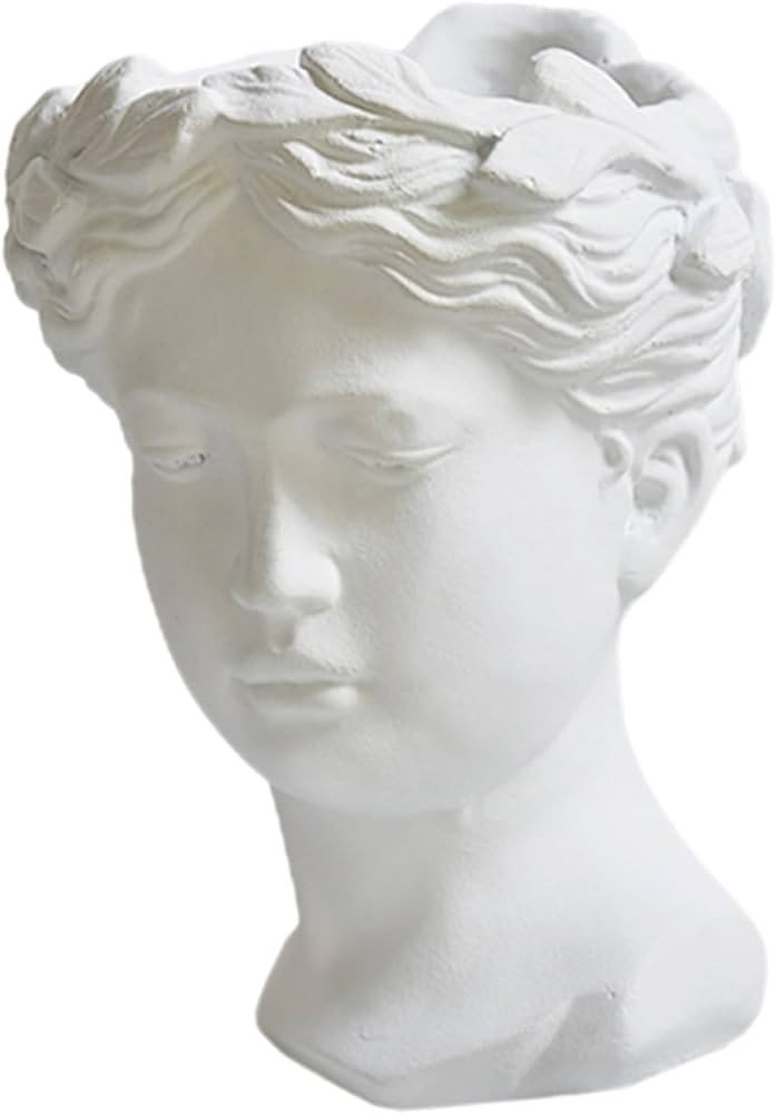 IMIKEYA Resin Statue Flower Statue Planter Home Decor Office Decor Elegant Planter Vase | Amazon (US)