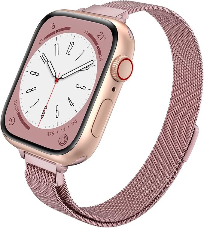 LELONG Women Slim Watch Band for Apple Watch Band 38mm 40mm 41mm 42mm 44mm 45mm 49mm, Stainless S... | Amazon (US)