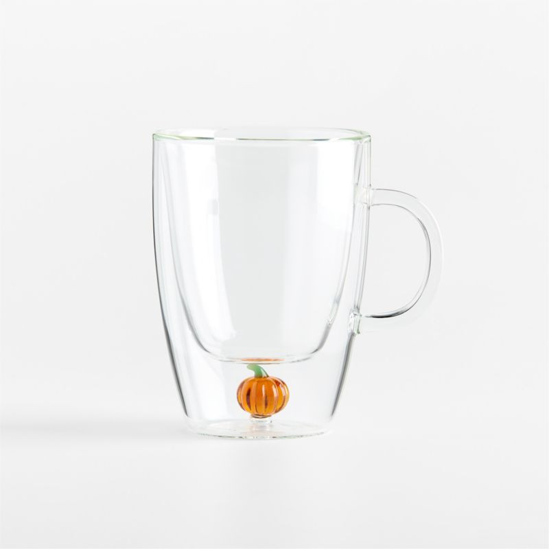 Bodum 10-oz. Pumpkin Icon Double Wall Bistro Mug | Crate & Barrel