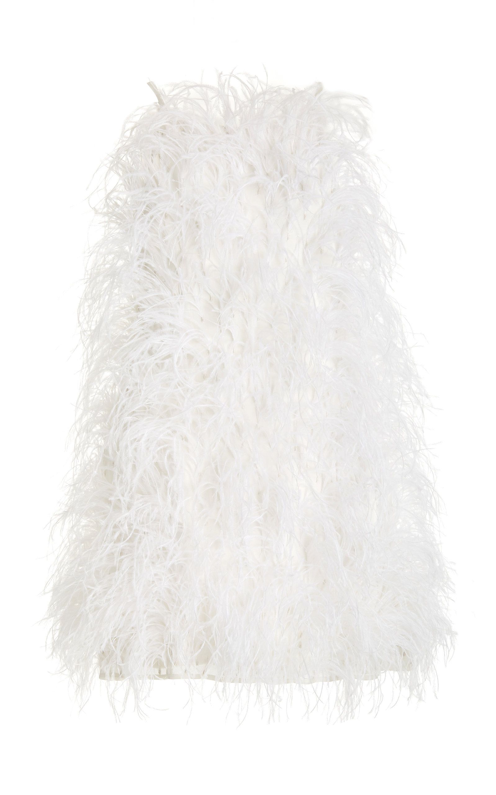 Shannon Feather-Embellished Silk Mini Dress | Moda Operandi (Global)