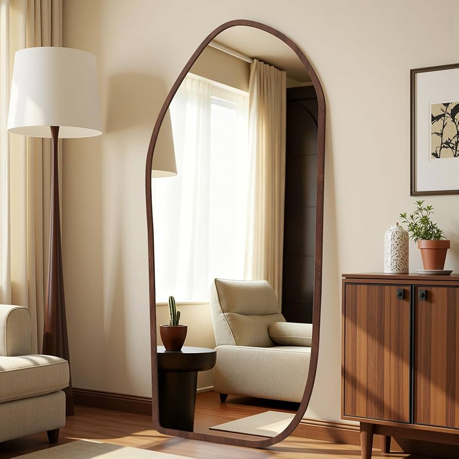 Suidia Full Length Mirror, Oversized Floor Mirror with Solid Wood Frame, Large Standing Mirror fo... | Amazon (US)