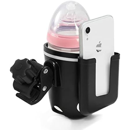 Universal Cup Holder, Stroller Cup Holder with Phone Holder, Stroller Accessories , Bike Water Bottl | Amazon (US)