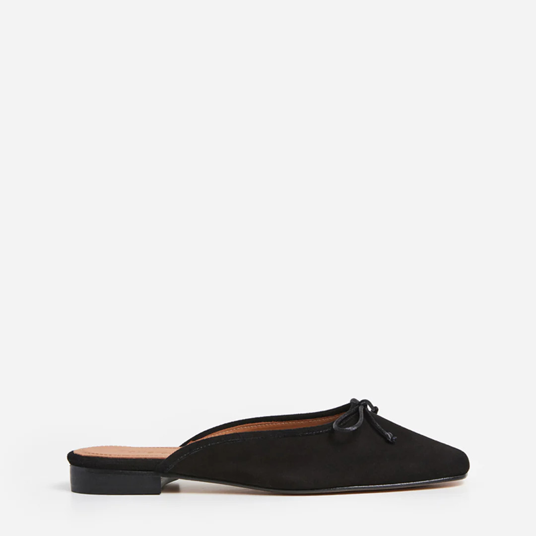 Malva Suede Black Sandal | Flattered