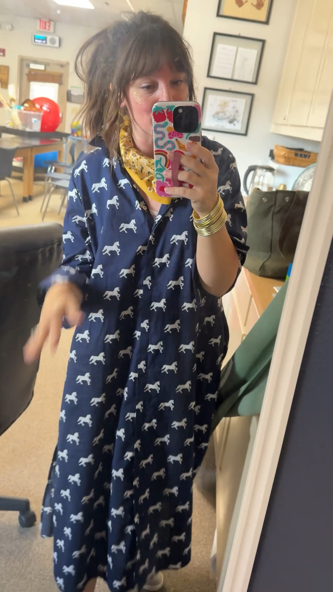Super darling horse shirt dress!