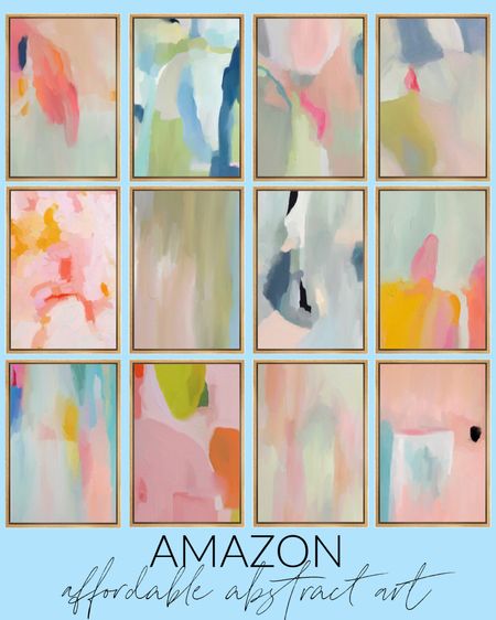 In love with this affordable framed abstract art from Amazon! There are 40 pieces of colorful art to choose from and each come in two sizes and three frame color options! I think they’d be stunning in a grouping for a gallery wall, in a nursery, in a hallway over a console table, or really anywhere you need a pop of color! . 

#amazonhome art, wall decor, Amazon finds, coastal style, nursery art, bathroom art, bedroom art

#ltkhome #ltkseasonal #ltkfindsunder50 #ltkfindsunder100 #ltkstyletip #ltksalealert #ltkkids #ltkfamily 

#LTKSeasonal #LTKsalealert #LTKhome