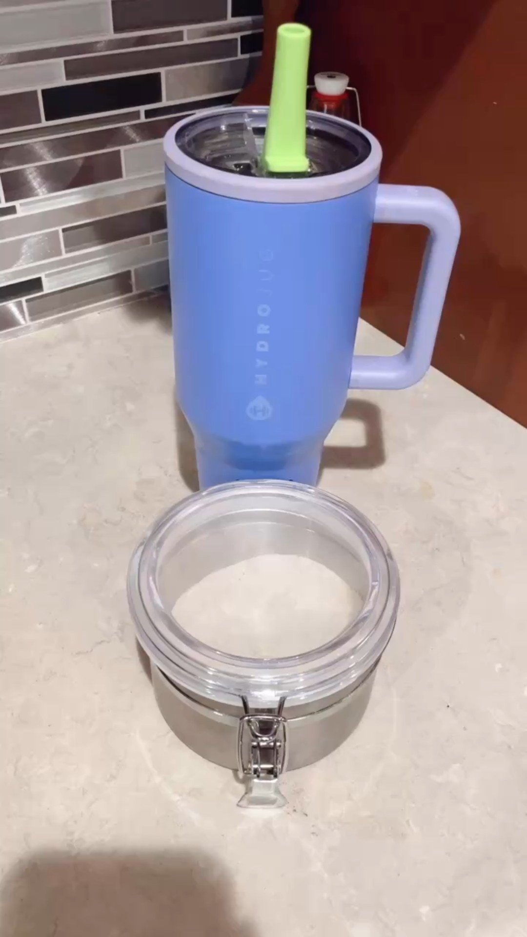 Pre workout and water cup 