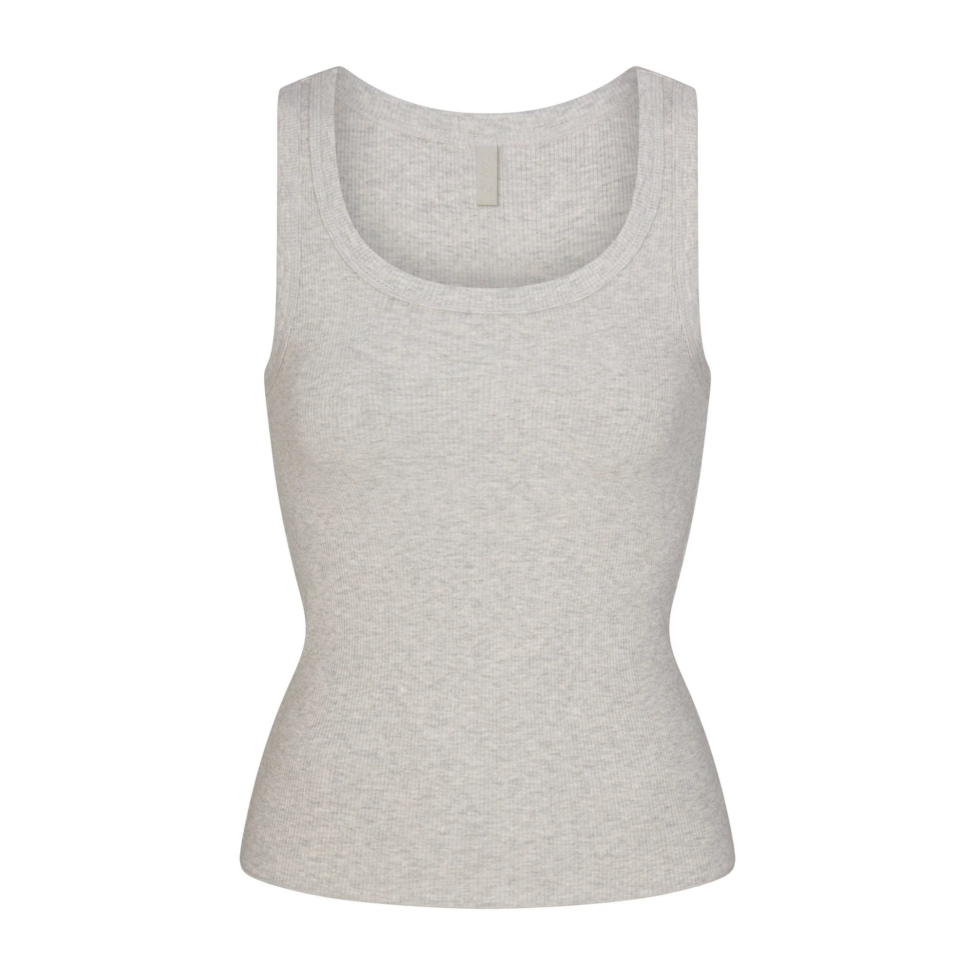 COTTON RIB SCOOP NECK TANK | LIGHT HEATHER GREY | SKIMS | SKIMS (US)