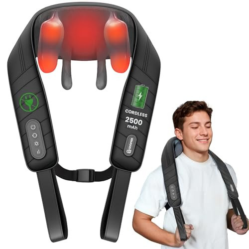 COMFIER Cordless Neck Shoulder Massager with Heat, Shiatsu Neck Back Massage for Pain Deep Tissue, 4D Kneading, Gifts for Dad Mom | Amazon (US)