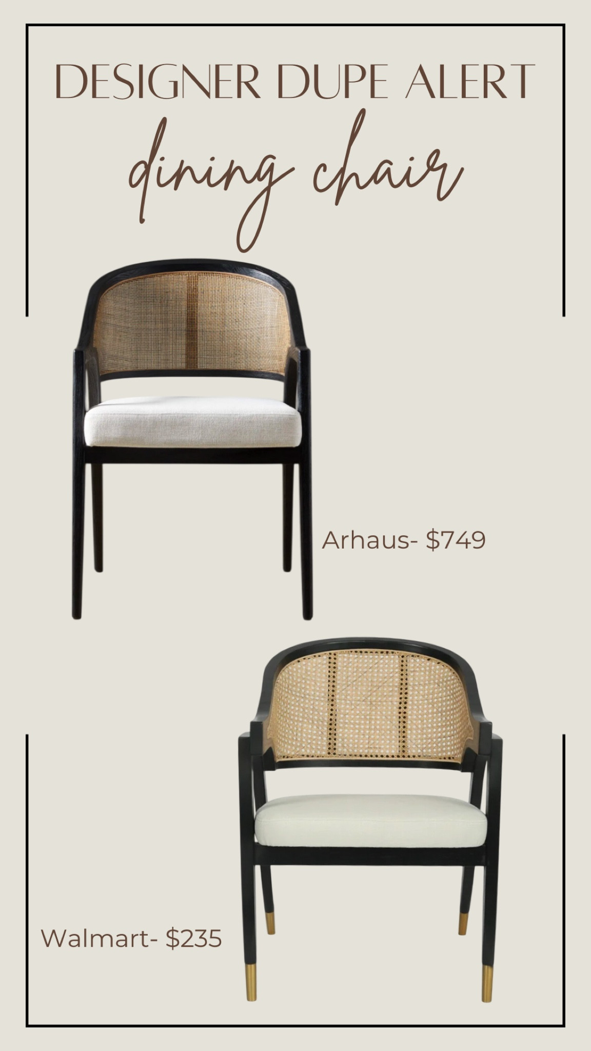 Dupe alert! Designer look alike. A very similar option for this gorgeous Arhaus chair is at Walmart for less than half the price! Both are gorgeous !

#LTKSaleAlert #LTKHome