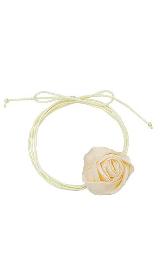 Rosette Tie Necklace in Cream | Revolve Clothing (Global)