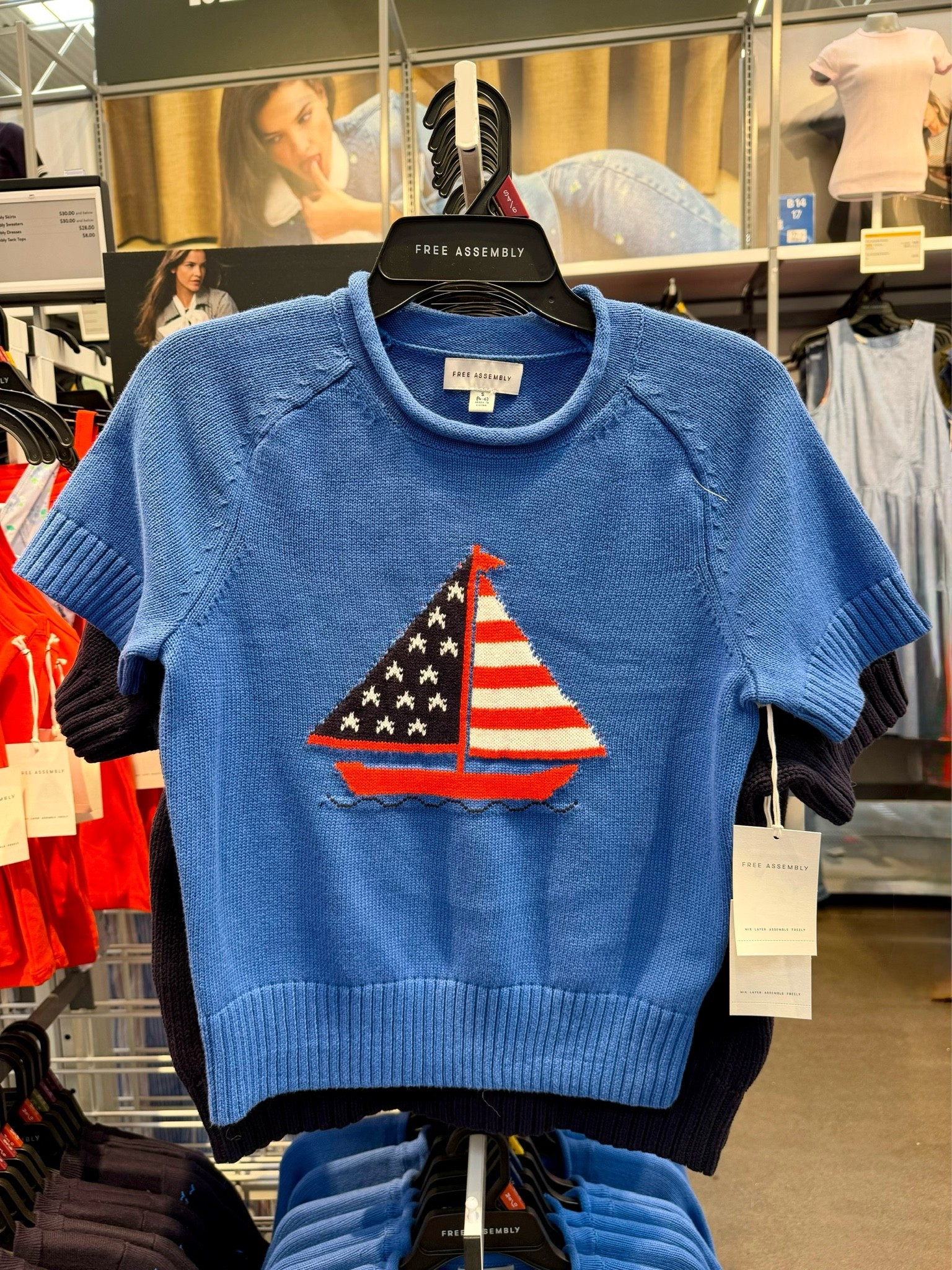 Cute Fourth of July top idea! 🇺🇸 This Free Assembly cotton sweater tee is such an easy piece for holiday weekend outfits. 💙⛵️ I love the classic roll neck detail and lightweight knit feel. Linked it here along with more cute tops for the upcoming holiday!  🧨 #walmartfinds #affordablefashion #ootdideas

#LTKPetite #LTKootd #LTKSaleAlert