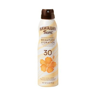 Hawaiian Tropic Silk Hydration Weightless Sunscreen C-Spray - SPF 30 - 6oz: Sun Protection, Whole Body, Fresh, Paraben-Free | Target