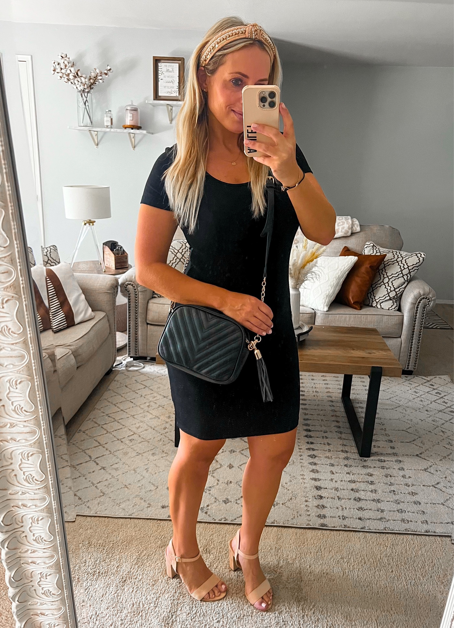 Date night outfit. Black dress.

#LTKunder50 #LTKshoecrush #LTKmidsize