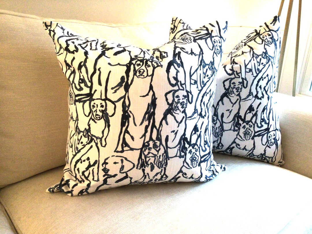 Lacefield Designs best Friends in Navy Pillow Cover - Etsy | Etsy (US)