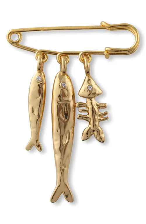 Éliou Sardine Brooch in Gold Plated at Nordstrom | Nordstrom
