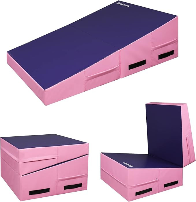 Matladin Incline Gymnastics Wedge Mat, Folding Gymnastics Mat for Kids Girls Home Training Exerci... | Amazon (US)