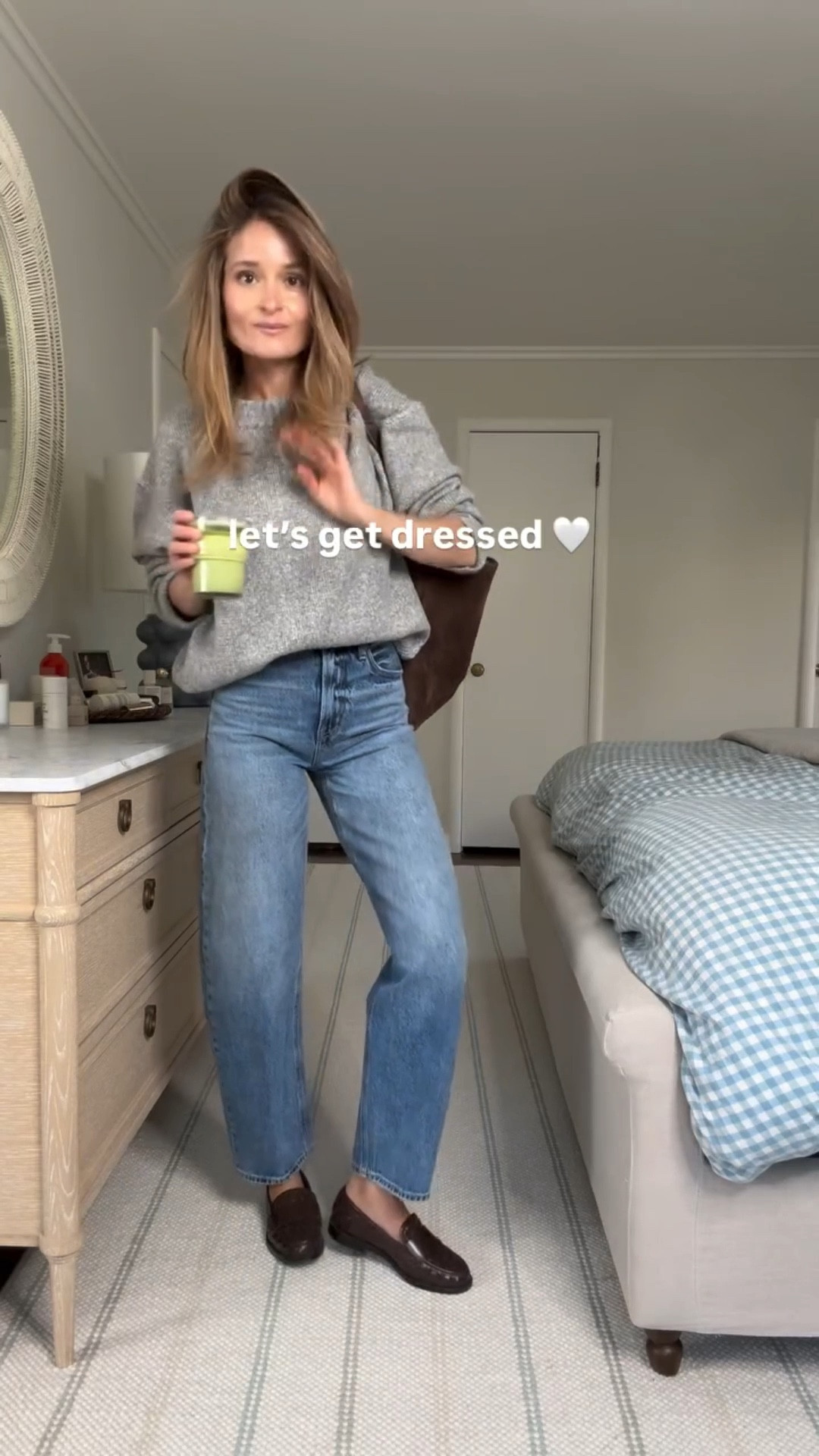 TGIF!!! So excited about the weekend - who else? 🤪

Had a late night, so today called for cozy & comfortable layers. Love this cozy (read: no hint of itch) J.Crew sweater. The grey is so pretty and the fit is perfectly relaxed — easy to throw on with jeans and a tee (like I did!), to bring balance and warmth to your favorite dresses, or pop over pjs for slower mornings at home • and these jeans? The Pistola Wes high rise …the fit is so good — hands down in my top 2 barrel jeans. Maybe my new #1???? The subtle curved leg makes them feel special without trying too hard. • Loeffler Randall Shoes are favorites from last year and you already know how obsessed I am with my Liffner bag. 

❤️ Follow if you’re looking for easy everyday outfit inspiration! 

Sizing notes: Jeans: prefer my smaller size (24) use MEGVIP for 30% off,  sweater: wearing a size small (TTS), tee: wear a size small (TTS). Loafers: wear a size 7. 

#outfitinspo #outfitoftheday #outfitideas #sundaybest #everydaystyle #ootd #fallstyle #falloutfitinspo #effortlessstyle #momstyle #classicstyle #closetstaples #styleblogger #realoutfitgram #fallfashion #outfitinspo #wardrobestaples 
#everydaystyle #falloutfit #classicstyle #ootdinspo #momstyle

#LTKSaleAlert #LTKCyberWeek #LTKSeasonal