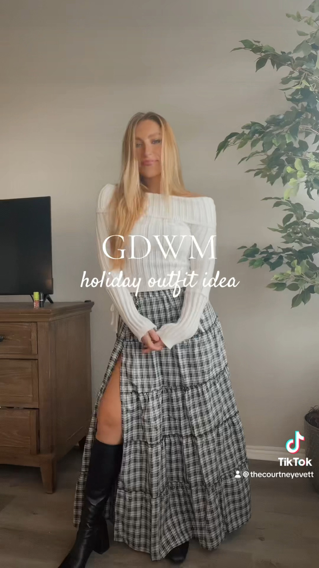 OOTD - holiday outfit - thanksgiving outfit- Christmas outfit- holiday party - off shoulder sweater - off shoulder top - sweater - maxi skirt - maxi skirt with slit - black boots - knee high boots - how to style - styling ideas - outfit ideas - fall outfit - winter outfit - date night outfit - boho - western 

#LTKStyleTip #LTKShoeCrush #LTKHoliday