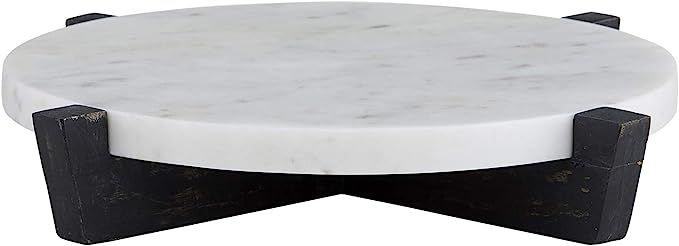 Santa Barbara Design Studio Table Sugar Round Marble Tray with Mango Wood Stand, 11-Inches, Charc... | Amazon (US)