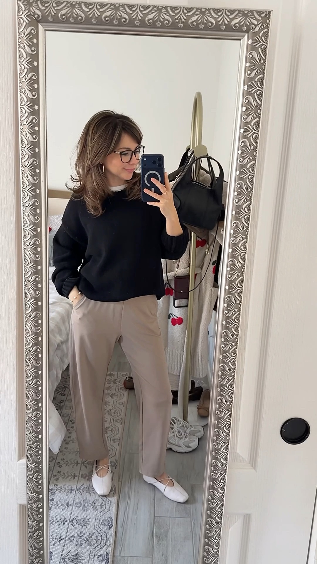 Low motivation days call for outfits that don’t require thinking. This is one of my go-to formulas when I want to feel put together without effort — a cozy sweater, tailored neutral pants, and flats I can wear all day. Everything here gets worn on repeat and works especially well for petites (I’m 5’2”). Easy, comfortable, and still polished enough for real life.
Pants XSP
Top xs 
Sweater small
Flats tts 

#LTKgrwm #LTKPetite