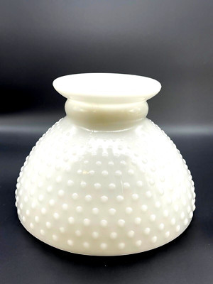 Milk Glass Hobnail Lamp Shade White Vintage Hurricane 8" Base | eBay US