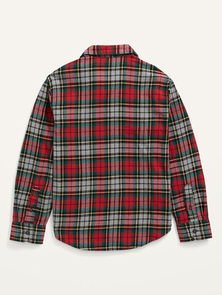 Built-In Flex Flannel Utility Pocket Shirt For Boys | Old Navy (US)