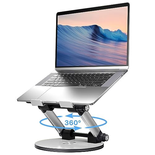 MYBAT PRO Laptop Stand for Desk, Adjustable Computer Stand with 360° Rotating Base, Ergonomic Laptop Riser for Collaborative Work, Foldable Laptop Stand, fits for All 10-17.3" Laptops | Amazon (US)