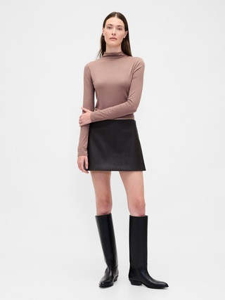 Vegan Leather Mini Skort | Gap (CA)