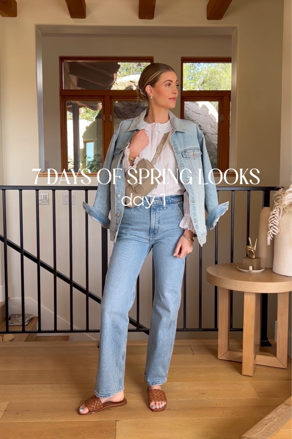 Adding a little bit of girly touches to edgy pieces. Love the denim on denim too! 

Todays look for Easter egg hunts  for the kids 🐰 🐣 🌸 happy Easter everyone! 