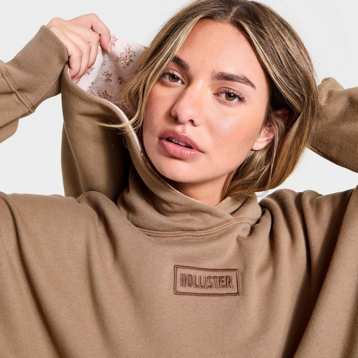 Women's Fleece Hoodie - Brown XS The Hollister Collection at Target | Target