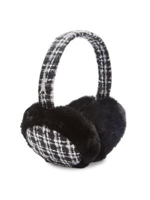 Karl Lagerfeld Paris Wool Blend &amp; Faux Fur Earmuffs on SALE | Saks OFF 5TH | Saks Fifth Avenue OFF 5TH