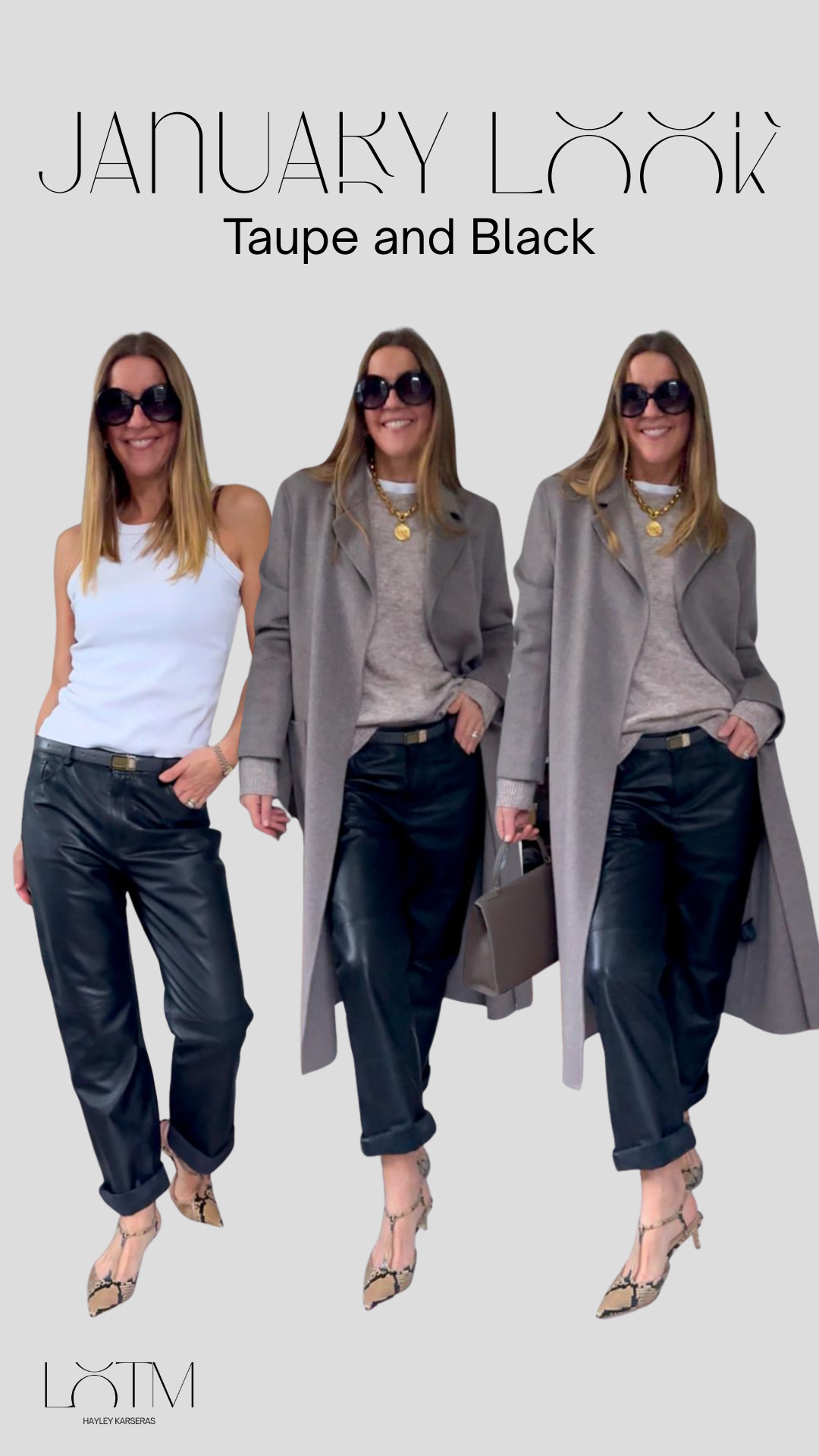 Taupe with black is such a great combo! 

 #LTKuk #LTKeurope #LTKstyletip