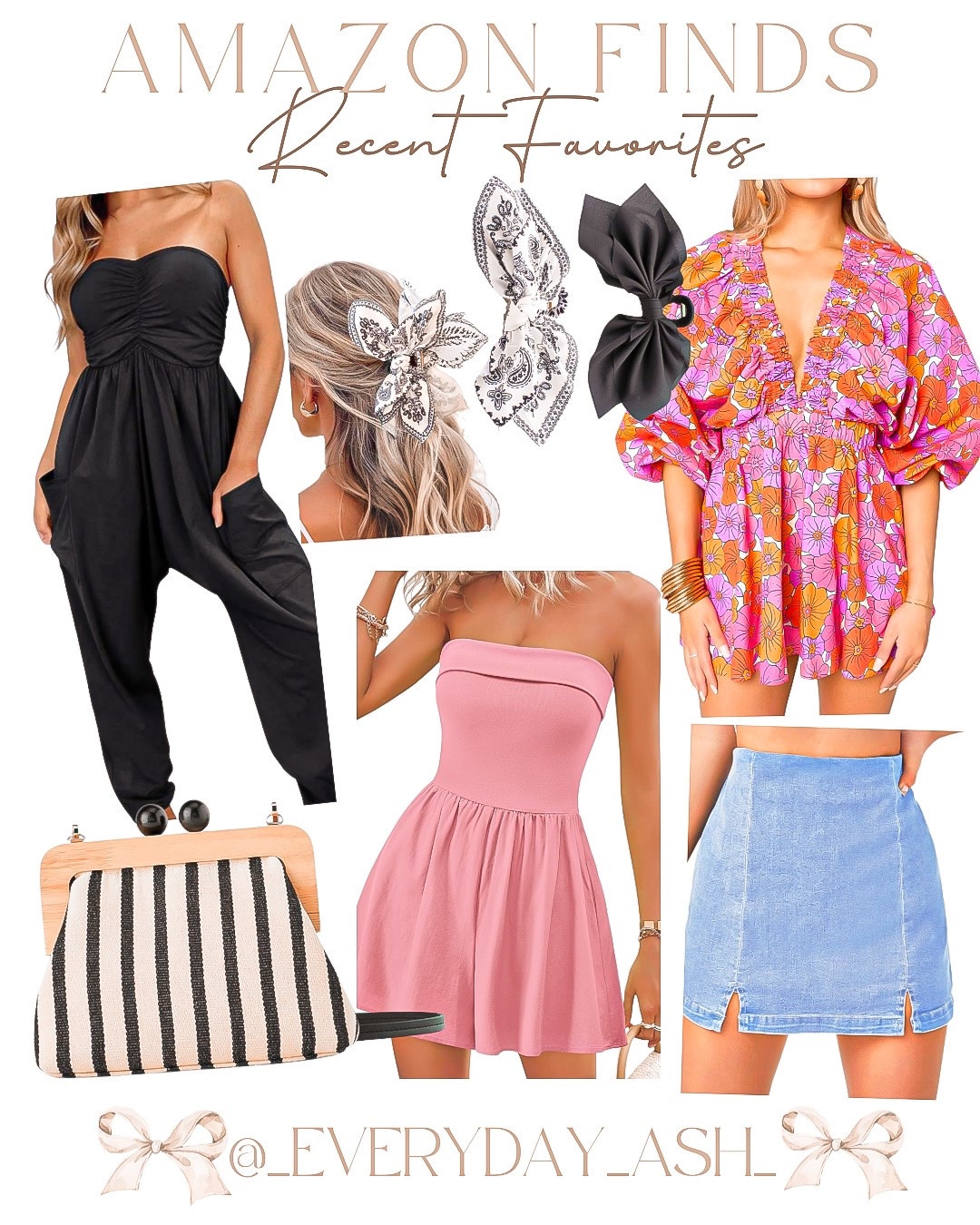 Recent Amazon favorites 🩵

Jumpsuit, black romper, travel outfit, hair clips, pink romper, crossbody bag, beach bag, pink dress, pink romper, denim skirt, floral romper 

#LTKFindsUnder50 #LTKTravel #LTKStyleTip