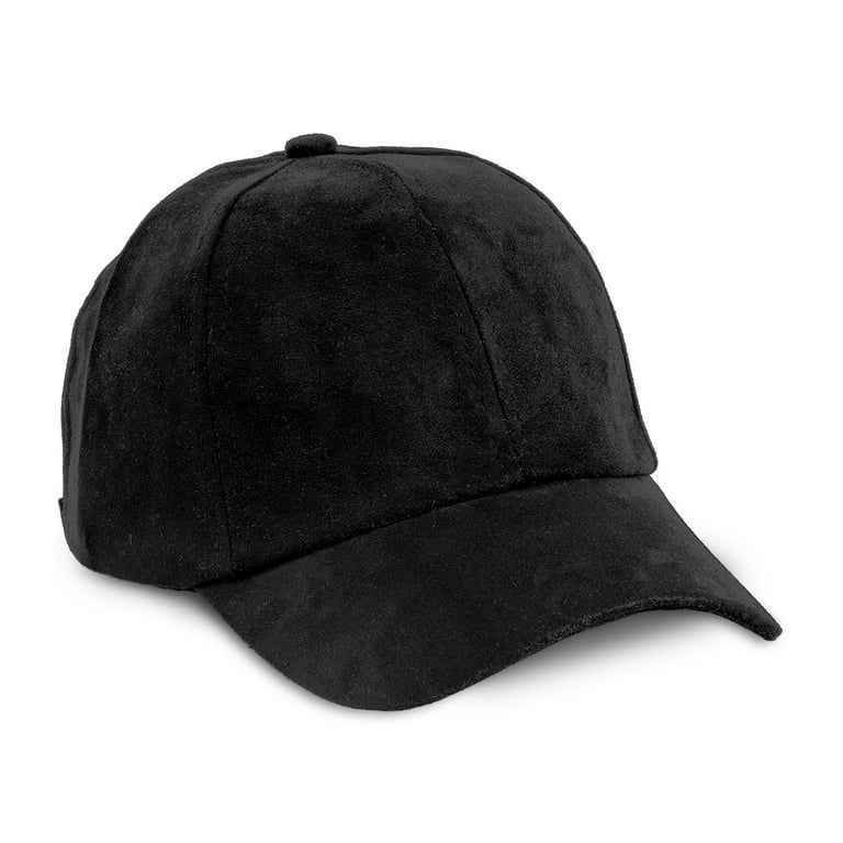 BLACK SUEDE BASEBALL CAP HAT - Walmart.com | Walmart (US)
