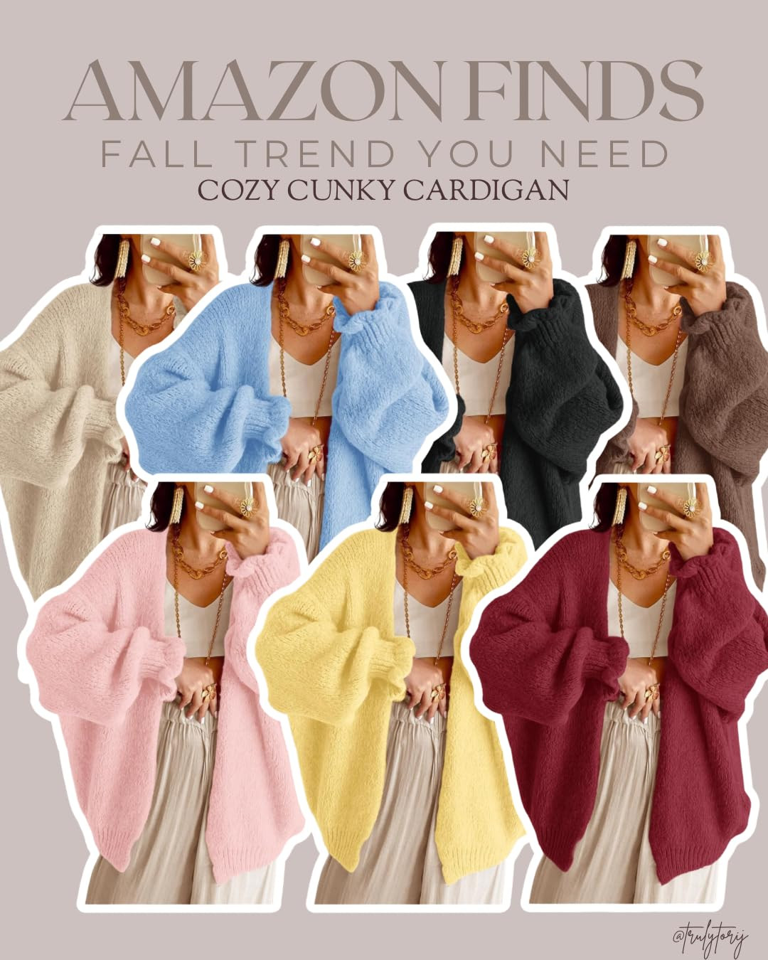 Saodimallsu Womens Oversized Cardigan Sweaters Fall Chunky Long Cardigans | Open Front,Ruffle Sleeve,Lantern Sleeve,Long Sleeve,Knit,Loose Sweater,Coats,Batwing Cardigan,Over Sized,Cozy,Thick Cardigan | Amazon (US)