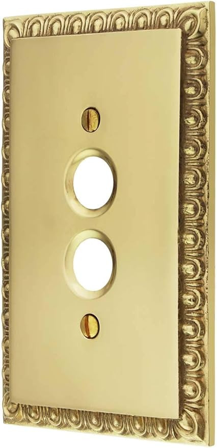 House of Antique Hardware R-010MG-401-UL - Ovolo Single Gang Push-Button Switch Plate in Un-Lacqu... | Amazon (US)