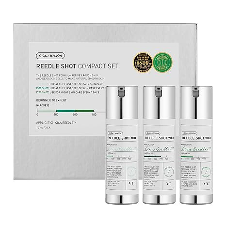 VT COSMETICS Reedle Shot Compact Set, Microneedling Serum Gift Set with Reedle Shot 100, 300, 700... | Amazon (US)
