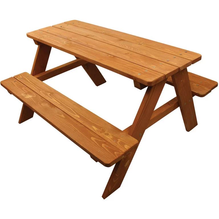 Homeware Kids Wooden Picnic Table, Brown - Walmart.com | Walmart (US)