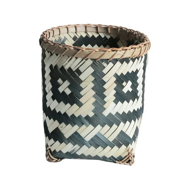 Bamboo Waste Basket toy for kids Standing Rubbish Basket Makeup Wastepaper Container Container St... | Walmart (US)