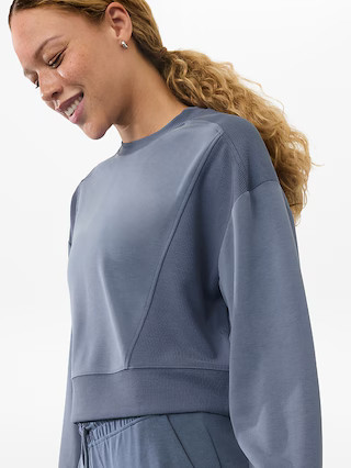 Seasoft Rib Crewneck Sweatshirt | Athleta