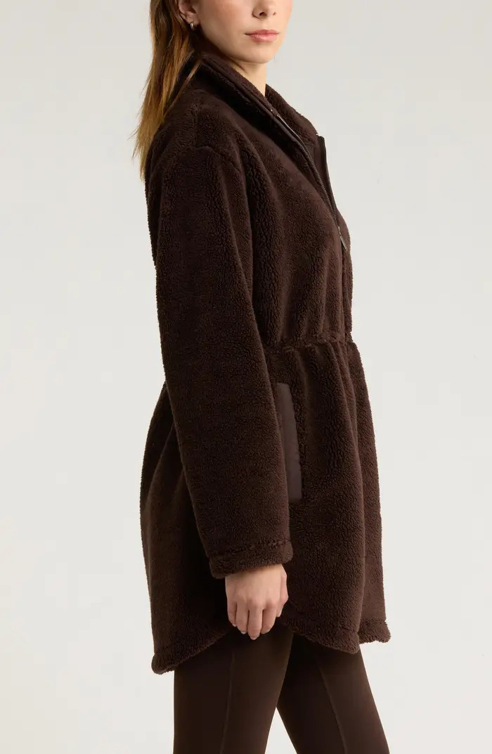 Faux Shearling Longline Jacket | Nordstrom