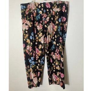 Maeve Colette Black Floral Straight Leg Pants | Poshmark