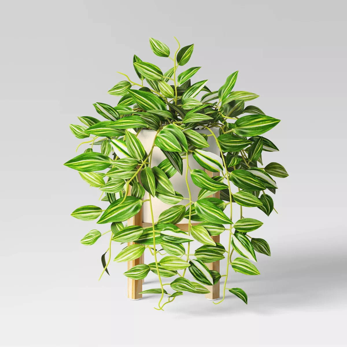 Variegated Trailing Plant in Wood Planter - Threshold™ | Target